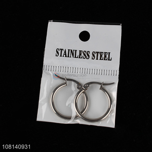 Cool design stainless steel hoop earrings ear studs