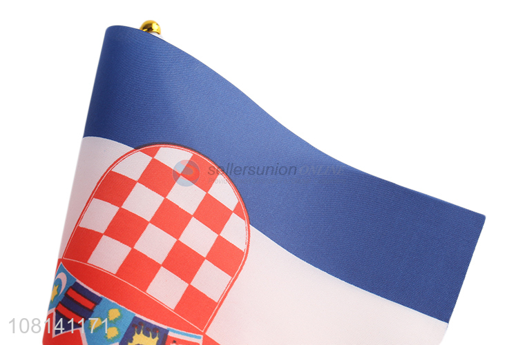 Custom Hand Flag Polyester Stick Flag For Sports Games