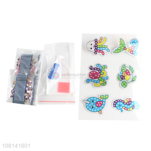 New arrival DIY gemstone glitter cartoon stickers for kids