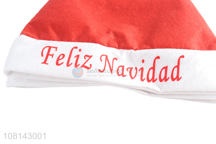 Factory price printed non-woven Christmas hat Xmas hats