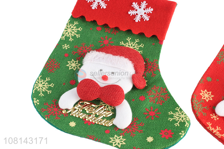 Wholesale linen cartoon Christmas stocking Christmas ornaments