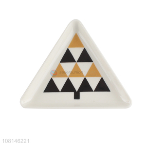 Fashion Style Triangle Shape Pizza Snack Ceramic Plates