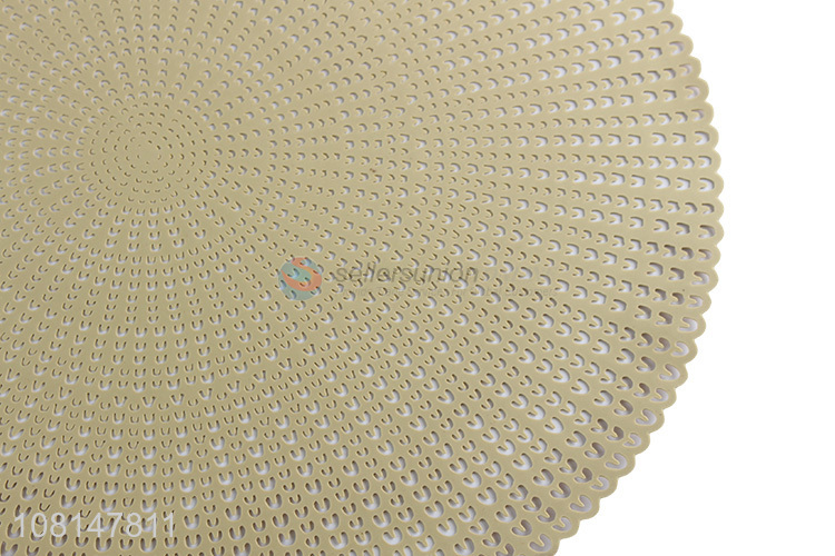 Hot items round hollow-out pvc placemat dining mat for kitchen