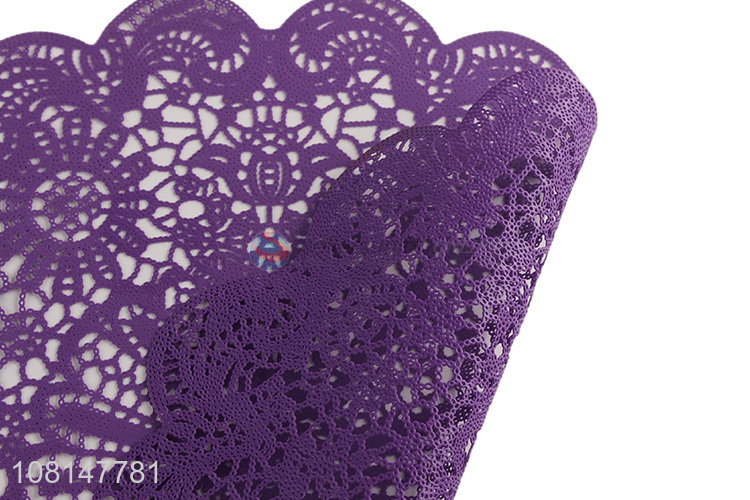Recent design hollow-out pvc dining placemats for restaurant hotel