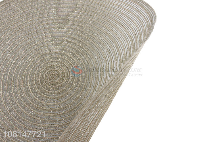 Low price round gold thread table mat dining mat for home kitchen