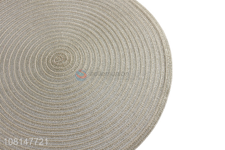 Low price round gold thread table mat dining mat for home kitchen