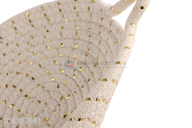 Good price round woven cotton placemat table mat for kitchen
