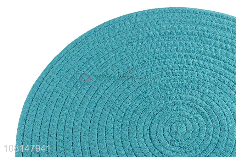 Hot selling anti-slip round woven cotton placemats dining mat