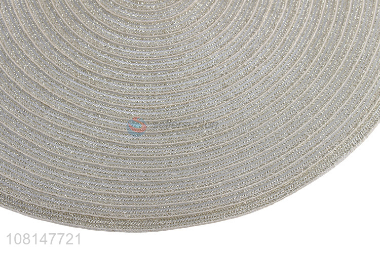 Low price round gold thread table mat dining mat for home kitchen
