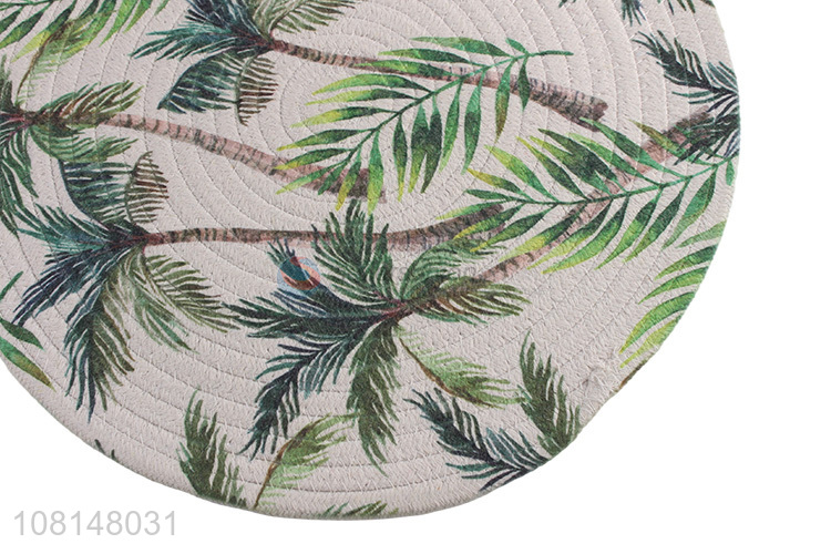 Good price heat resistant round tree printed table mat placemat