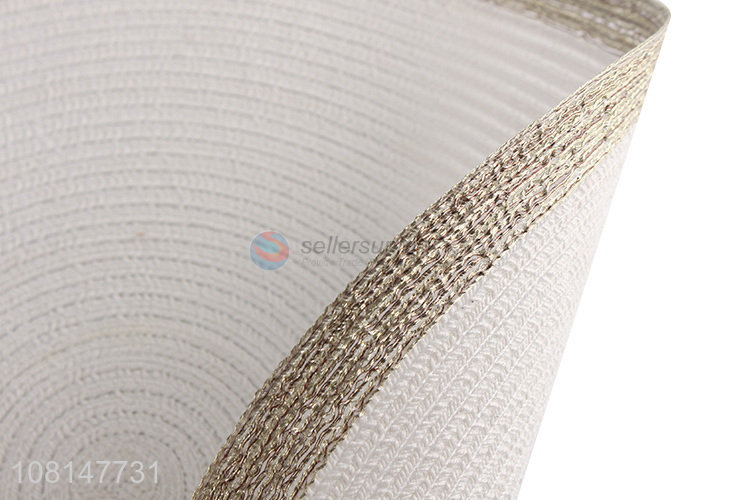 Good quality woven placemats dining table mat with gold brim