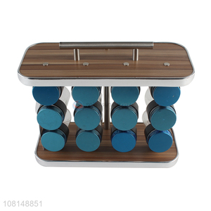 Popular products spice rack holder set with glass jars