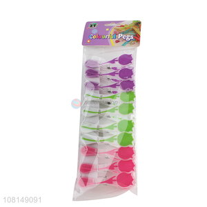 Best quality colourful flower shape plastic clothes pegs