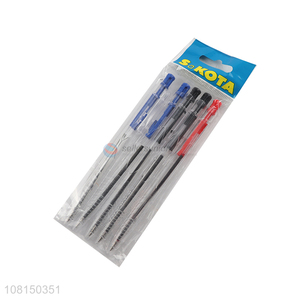 Best Quality 5 Pieces Click Ballpoint Pen For School And Office