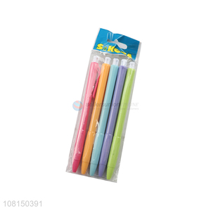 Custom Non-Slip Design 5 Pieces Colorful Ballpoint Pen Set