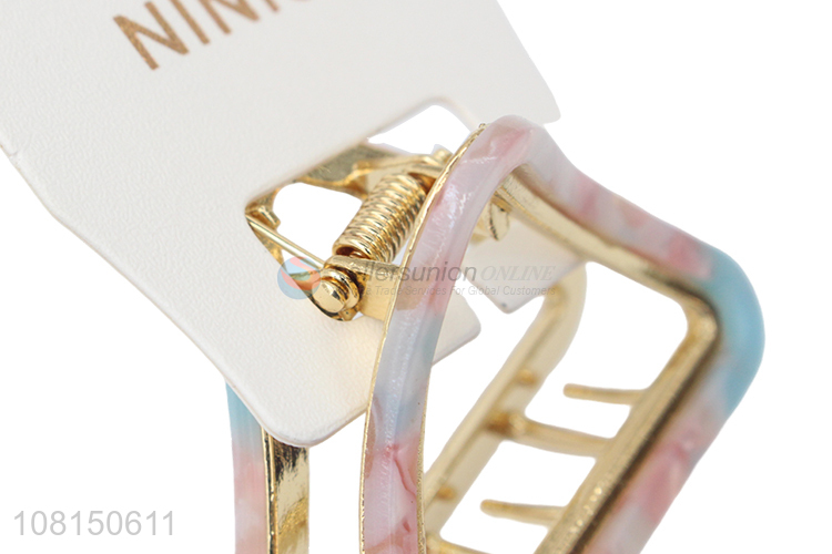 Custom Triangle Hair Clip Acetate Hair Claw Clips For Women