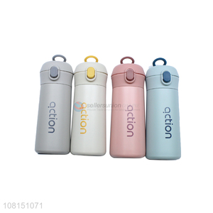 Top quality multicolor portable vacuum flasks bottle with handle