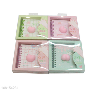 Cute Peach Spiral Notebook Fashion Decompress Notebook