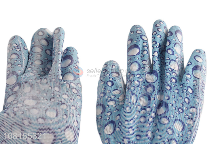 High quality drop printed pu coated anti-static gloves