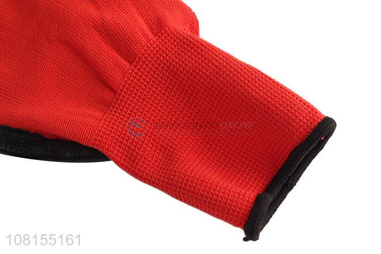 Factory supply 13 stitches polyester nitrile working gloves