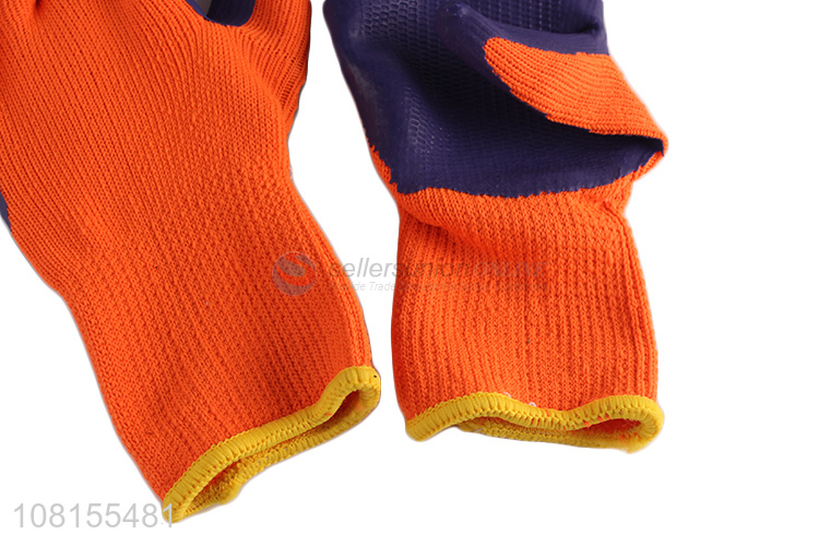 Hot selling cold weather latex embossing winter work gloves