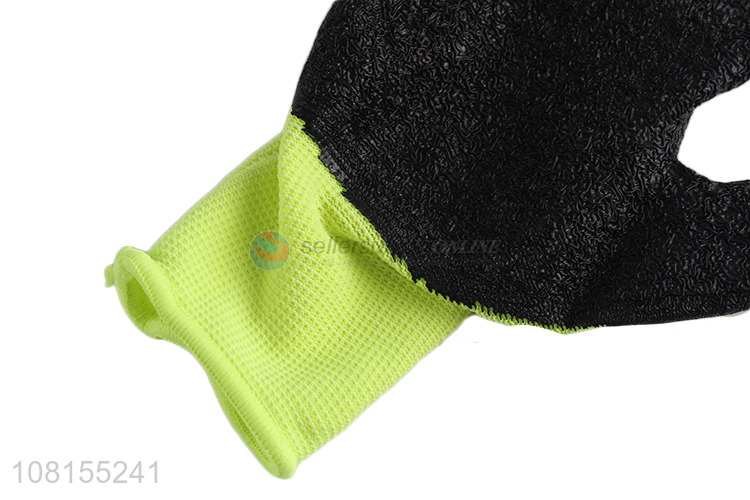 Low price 13 stitches polyester latex crinkle working gloves
