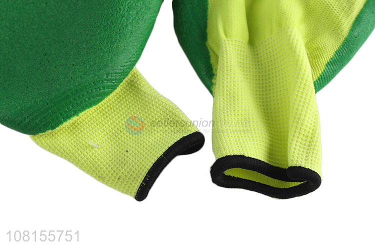 Good quality latex crinkle work gloves for men and women