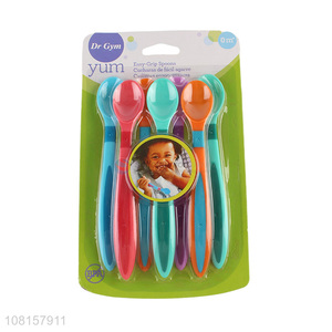 China products 7pieces soft easy-grip baby training spoon set