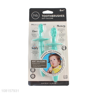 Good selling baby silicone toothbrush for cleaning and massage