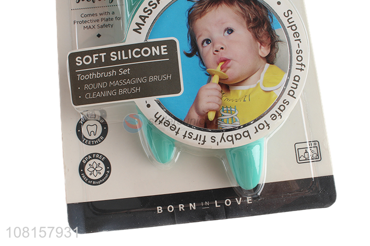 Good selling baby silicone toothbrush for cleaning and massage