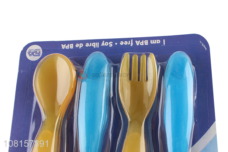 Factory wholesale 12pieces baby fork spoon set with top quality