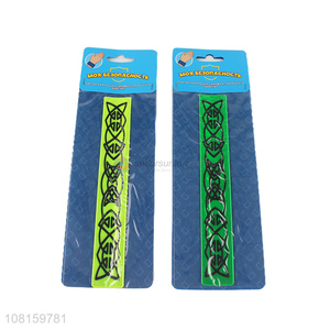 Cool Design PVC Slap Band Kids Reflective Snap Bracelets