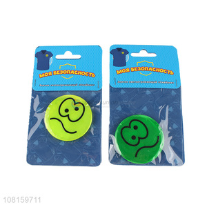 Promotional Tinplate Safety Reflective Badge For Clothes And Bag