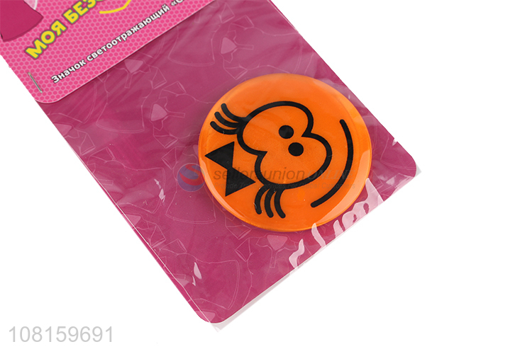 Good Price Round Shaped Tin Button Pins Reflective Badge