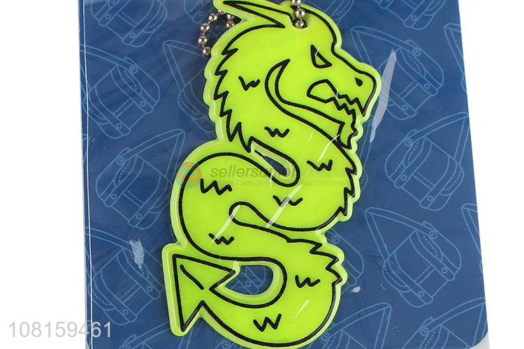 Good Price Cartoon Dragon Shape Reflective Pendant For Bag