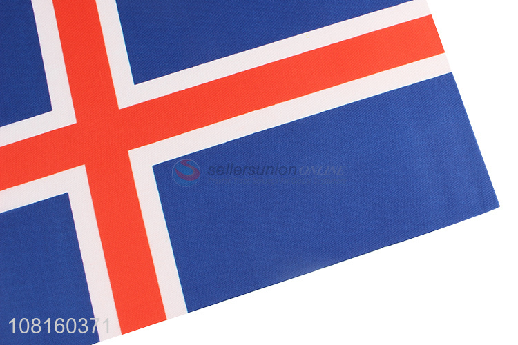Factory wholesale polyester mini hand waving flags for world cup