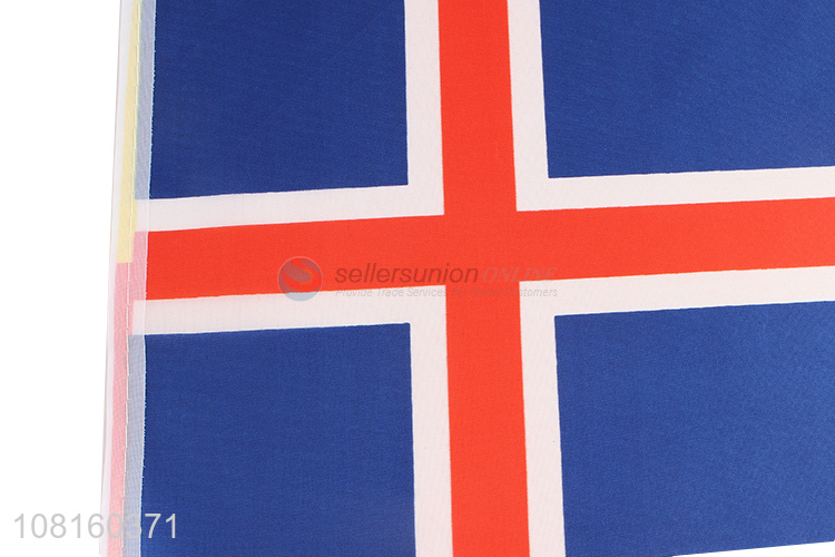 Factory wholesale polyester mini hand waving flags for world cup