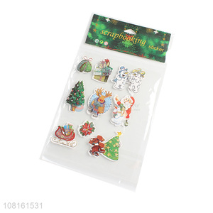 Hot selling paper stickers cartoon christmas stickers