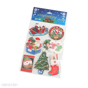 Yiwu supplier cartoon christmas stickers household decoration