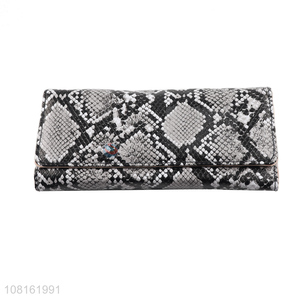 Good quality imitation snakeskin PU wallet for sale