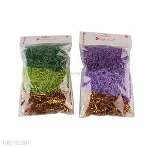 Cheap price colourful paper shred for candy box decoration