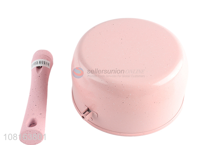 Best selling pink soup pots with lid for cookware