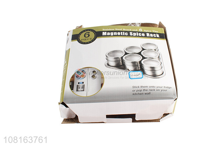 Low price magnetic spice rack condiments bottle