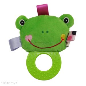 Factory wholesale creative frog rattles <em>baby</em> <em>teether</em>