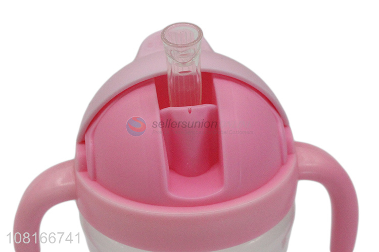 Good quality cute drinking cup straw cup for children