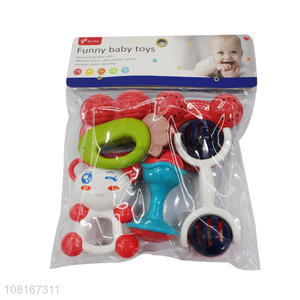 Low price wholesale creative <em>baby</em> <em>teether</em> rattle set