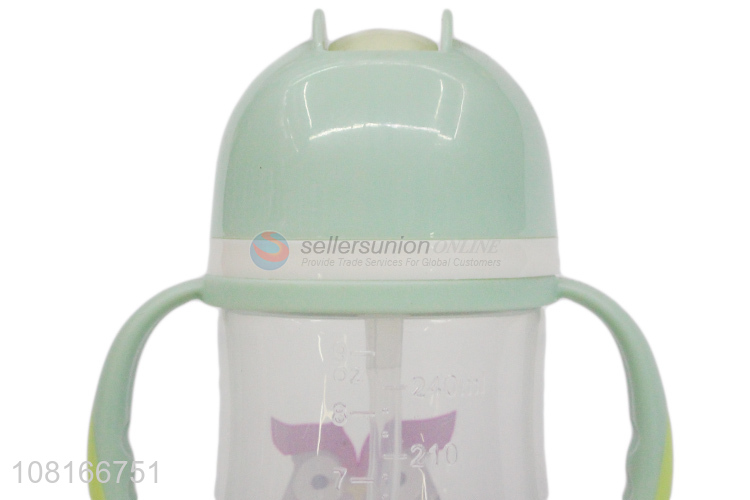 Yiwu direct sale cartoon animal straw cup for children