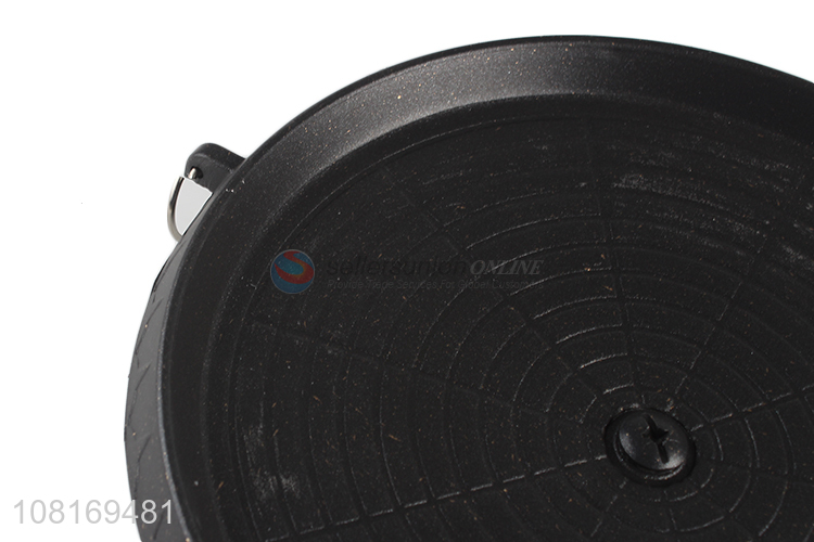 Custom Round Baking Pan Portable Outdoor Korean Round Barbecue Tray