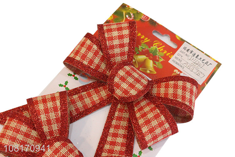 Wholesale Christmas tree bows Christmas tree topper ornaments