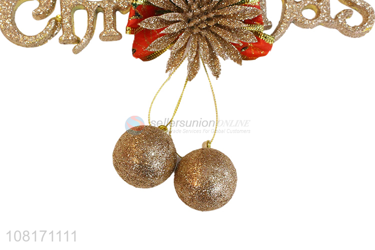 New arrival glitter Christmas ornaments for front door decoration